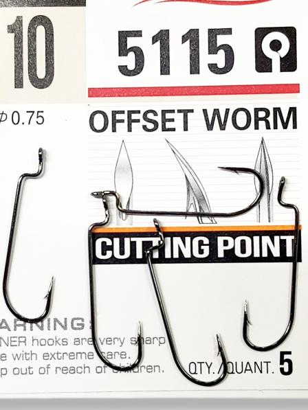 Крючок 5115-10 OFFSET WORM оффсетный №10 Из Я Поймал